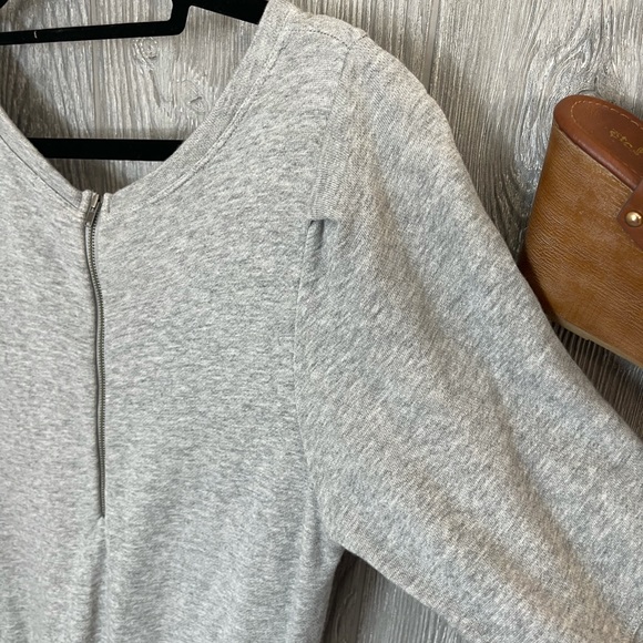 Banana Republic Grey & White T-shirt Dress Drawstring Bow M Medium - Picture 4 of 8